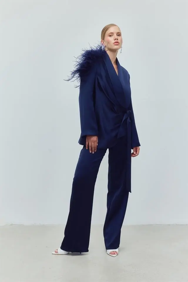 Royal Midnight Silk Set — Navy, photo 2