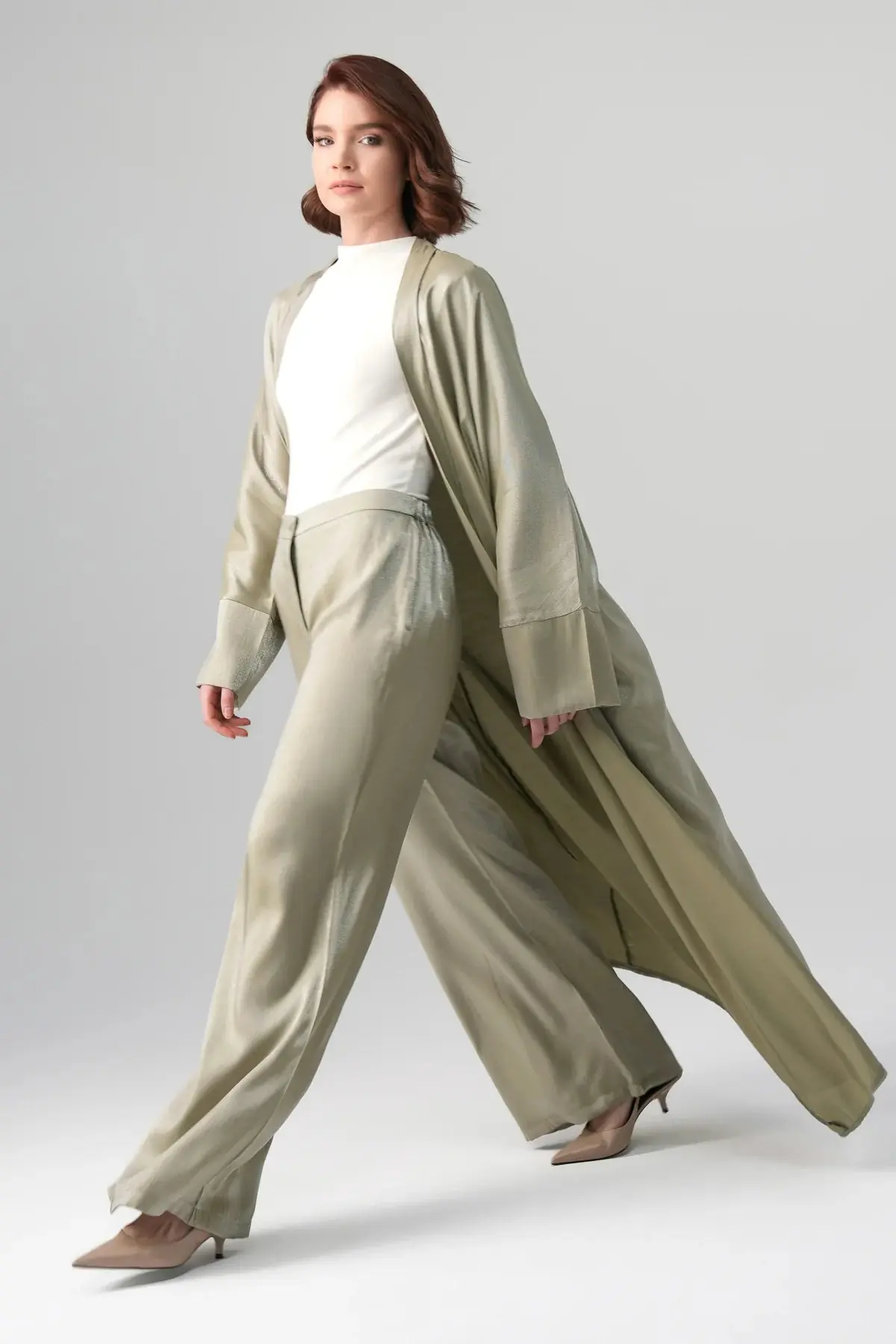 Sorelle Metallic Abaya - Green
