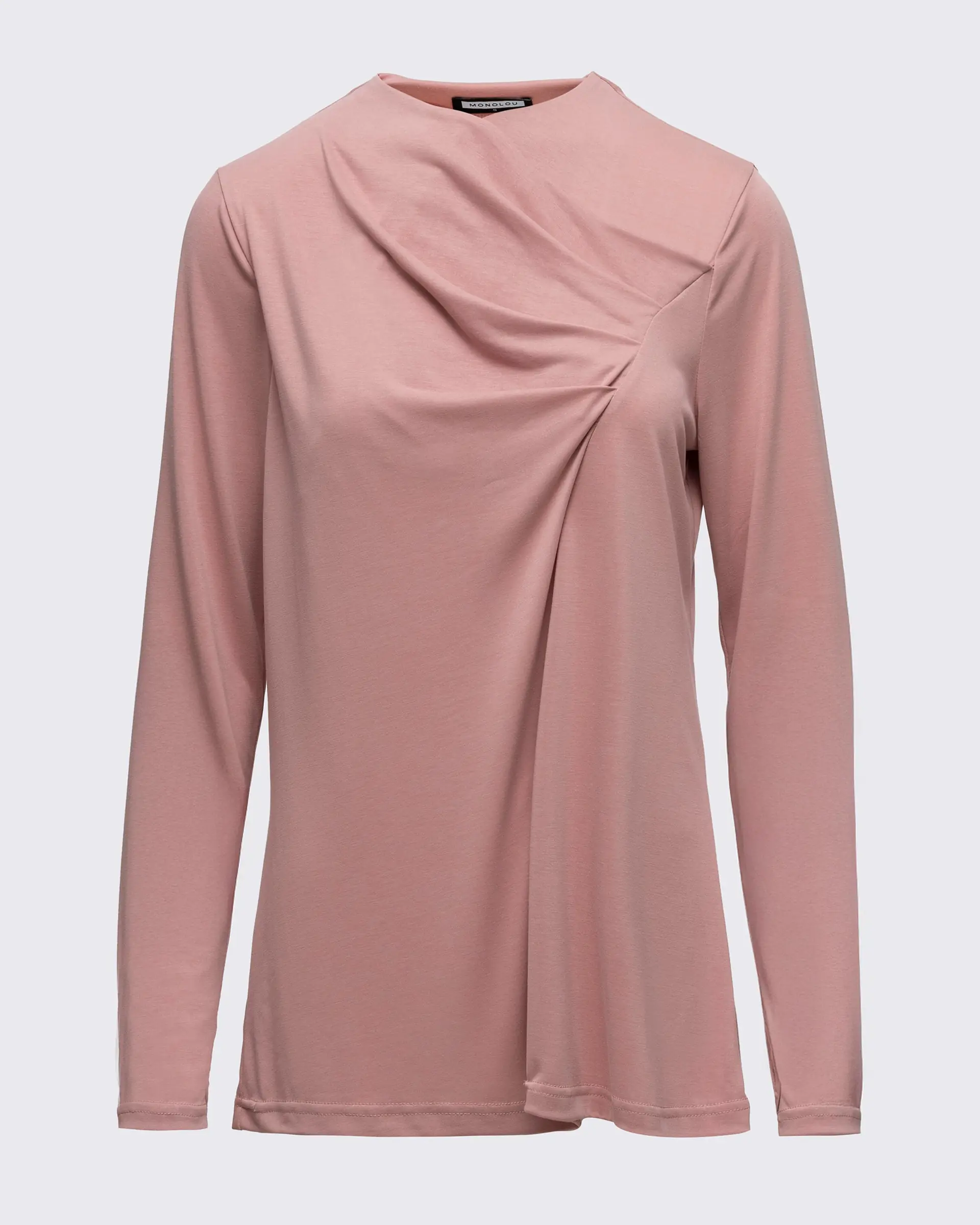 Drape Detaylı Modal Tunik - Pudra