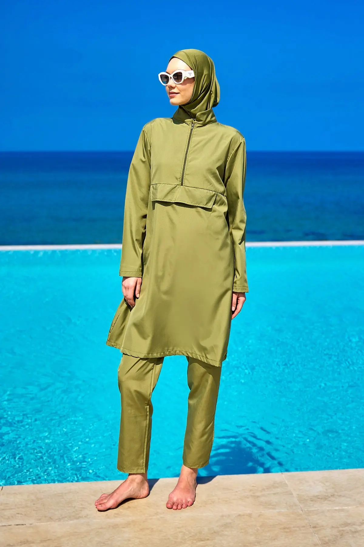 Andalus Green Full Coverage Burkini Set for Women A2503-5, photo 3