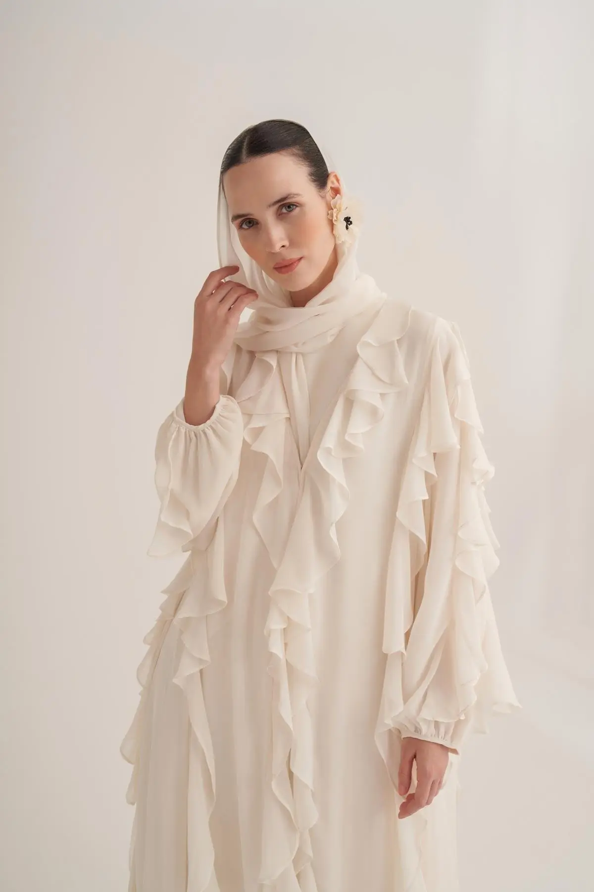 Lola Abaya & Scarf – Cream, photo 3
