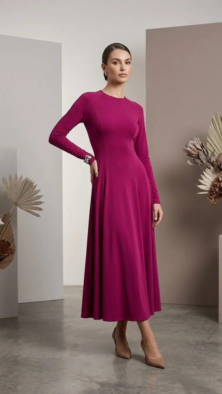 MASAR — Raglan Jersey Dress

Available in Black, Maroon, Dark Blue and Teal Blue, photo 5