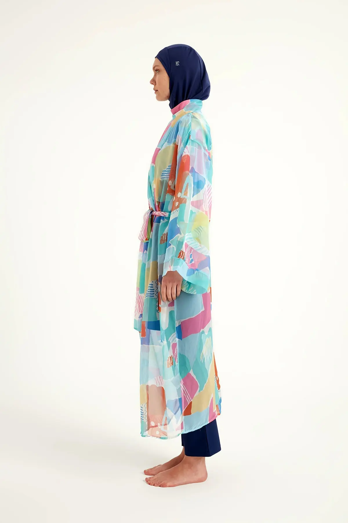 Silky Modest Full Coverage Kimono – Lightweight Elegant Beach Cover P2506, photo 6