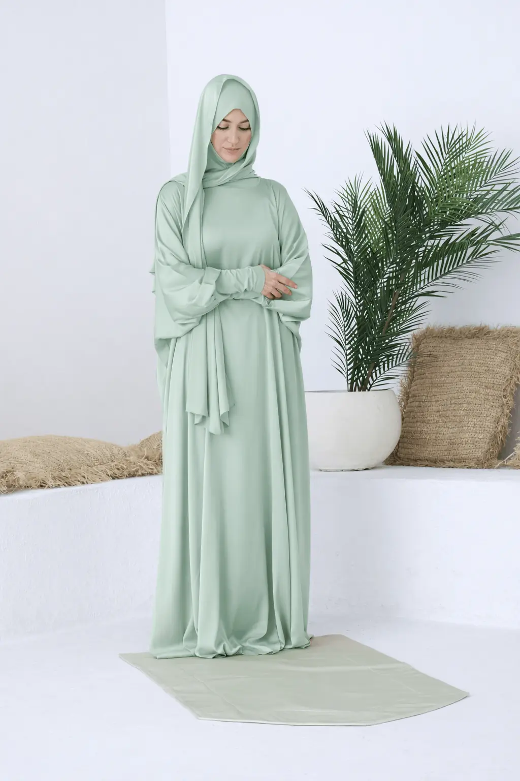 Soft Sage Prayer Abaya