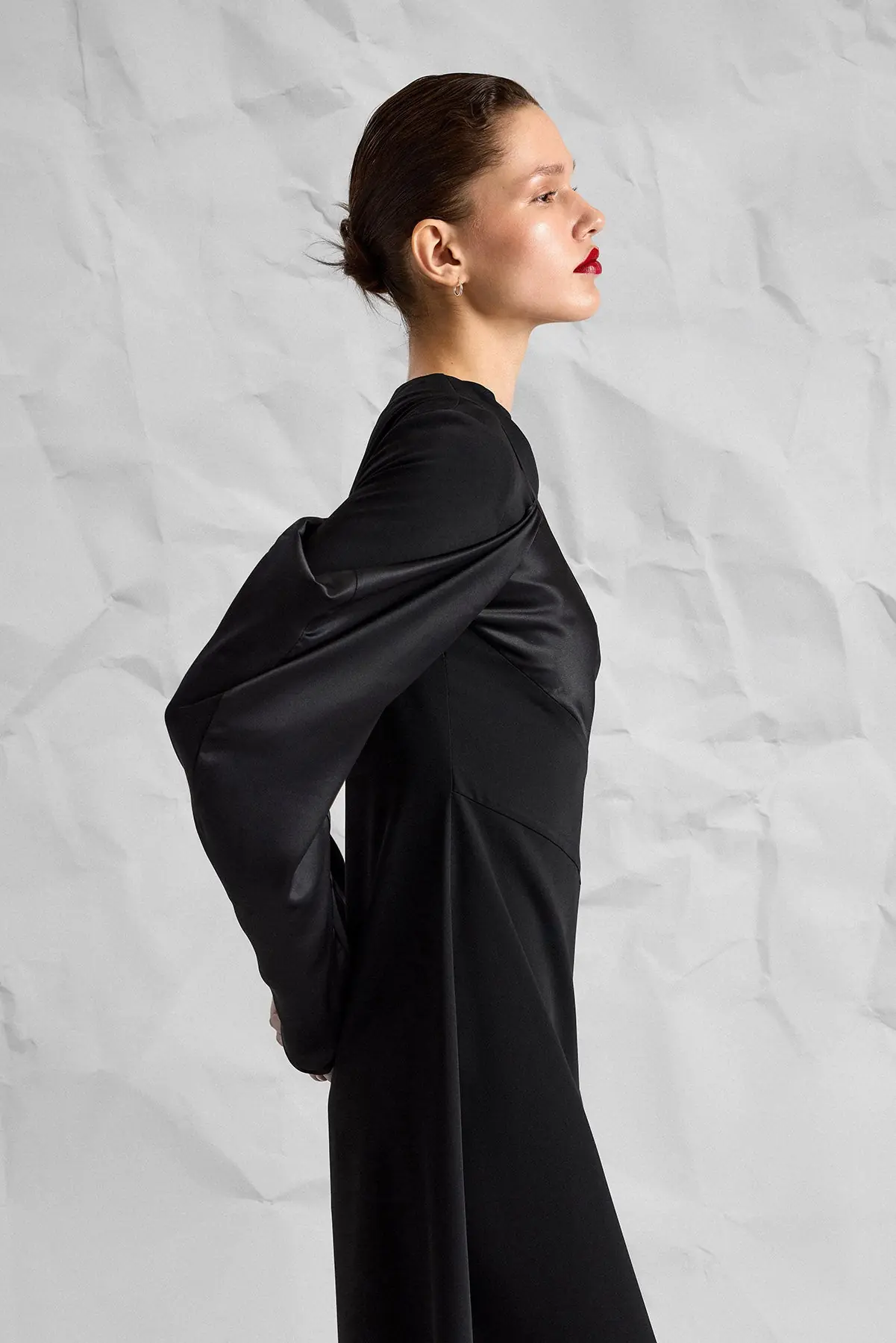 Majesté Atelier No. 07 Draped Maxi Dress - Black, photo 5