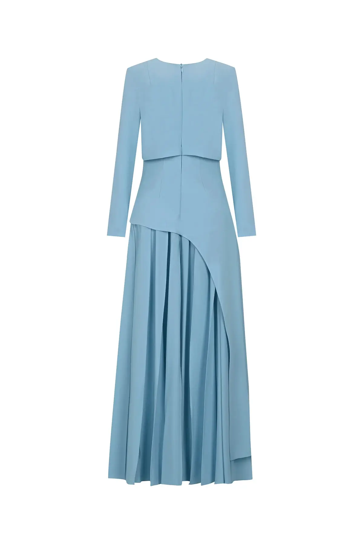 Layered Maxi Evening Dress – Light Blue, photo 2