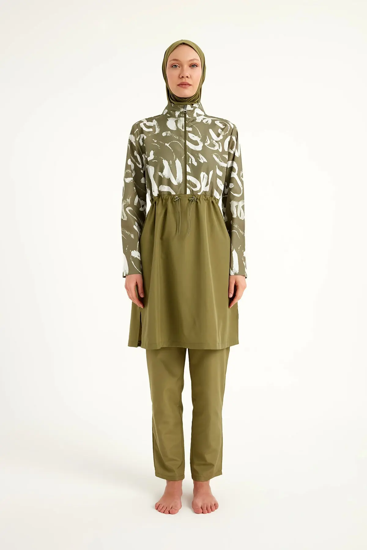 Green Full Coverage Modest Swimwear Set for Women R2506, photo 5