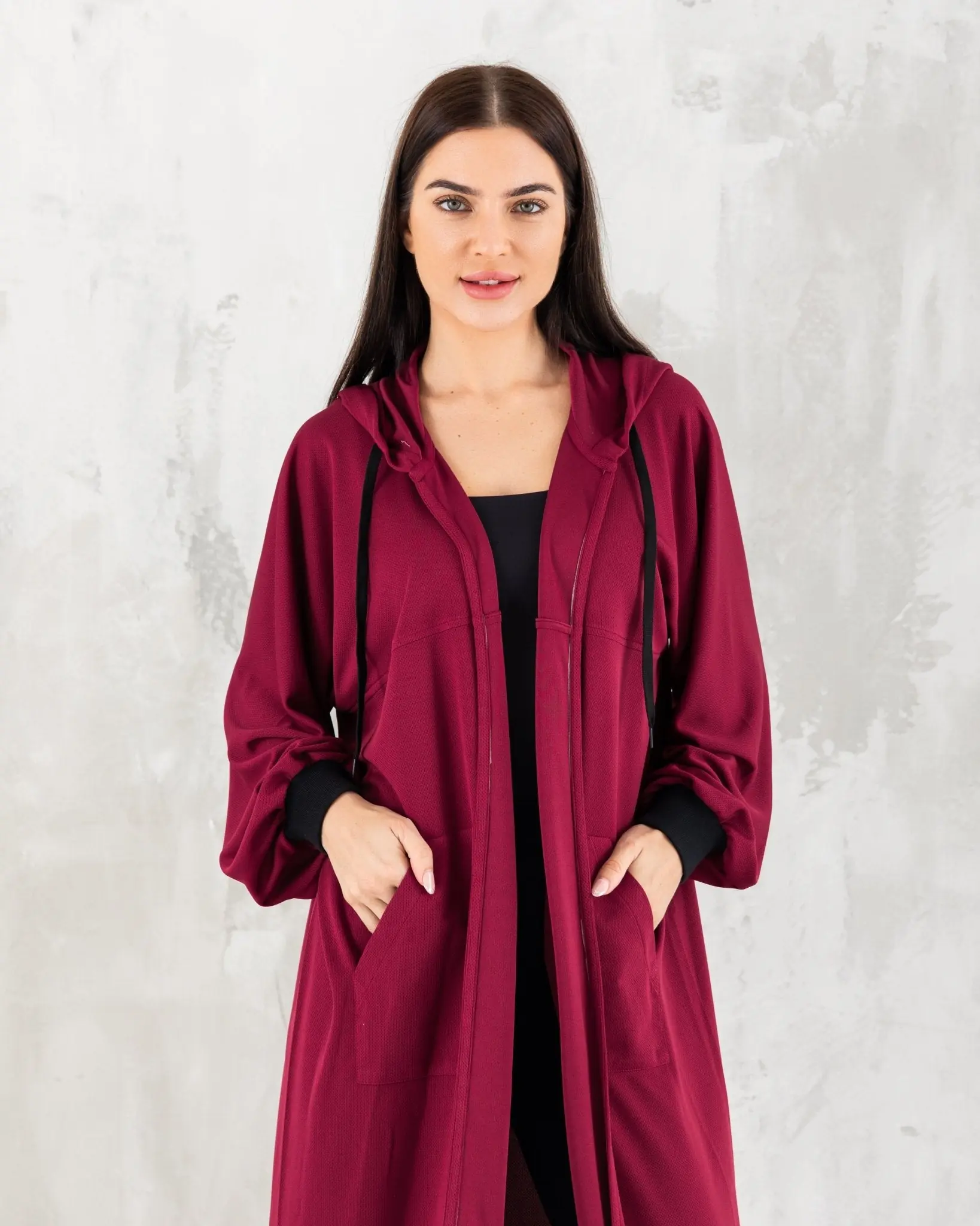 Maroon Hoodie sporty wear, photo 4