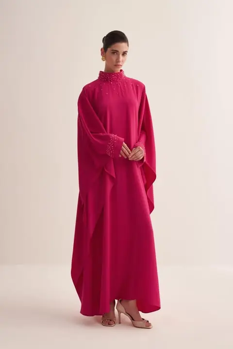 Lilies Kaftan – Fuchsia