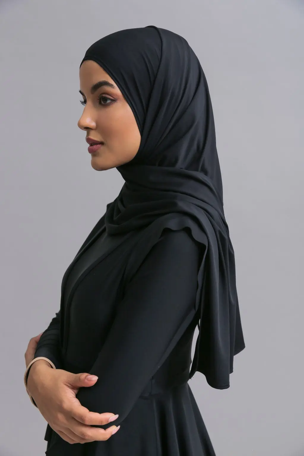Slip on Scarf - Black, photo 2