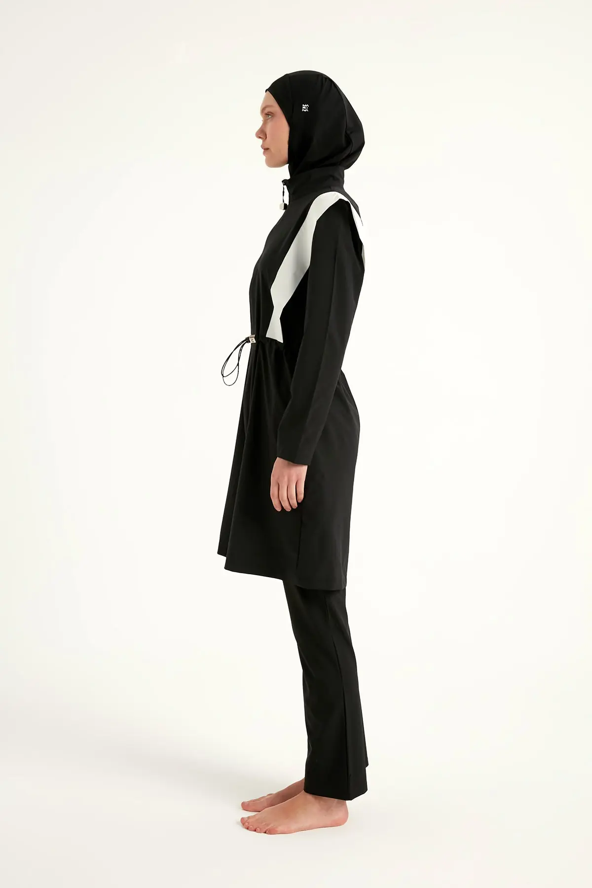 Black Adjustable Waist Modest Burkini Set M2526-1, photo 7