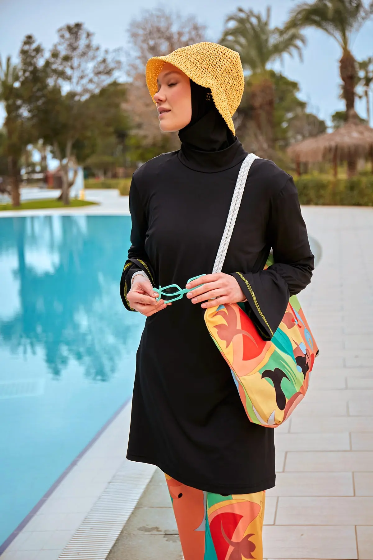 Lycra Black Burkini Modest Swimwear M2473, photo 2