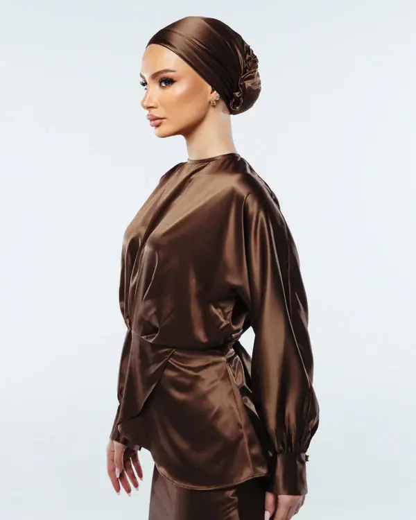 Qamar Blouse - Brown, photo 6