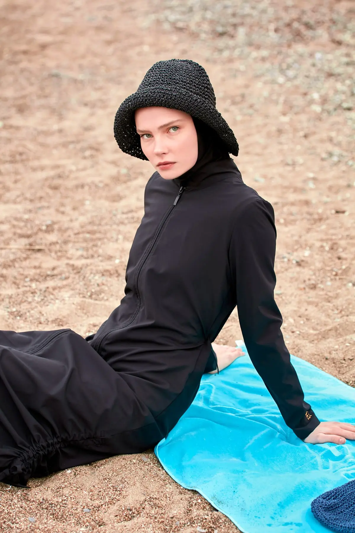Woven Black Burkini Modest Swimwear M2415, photo 5