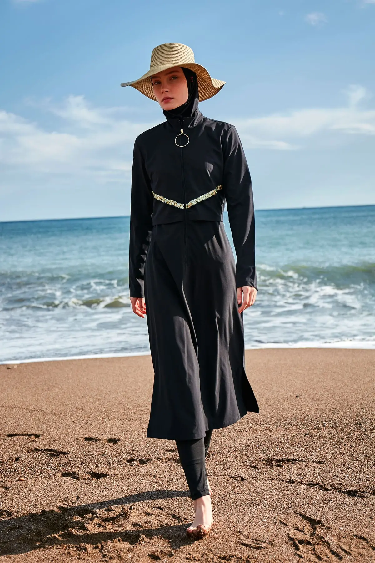 Woven Black Burkini Modest Swimwear M2410, photo 3