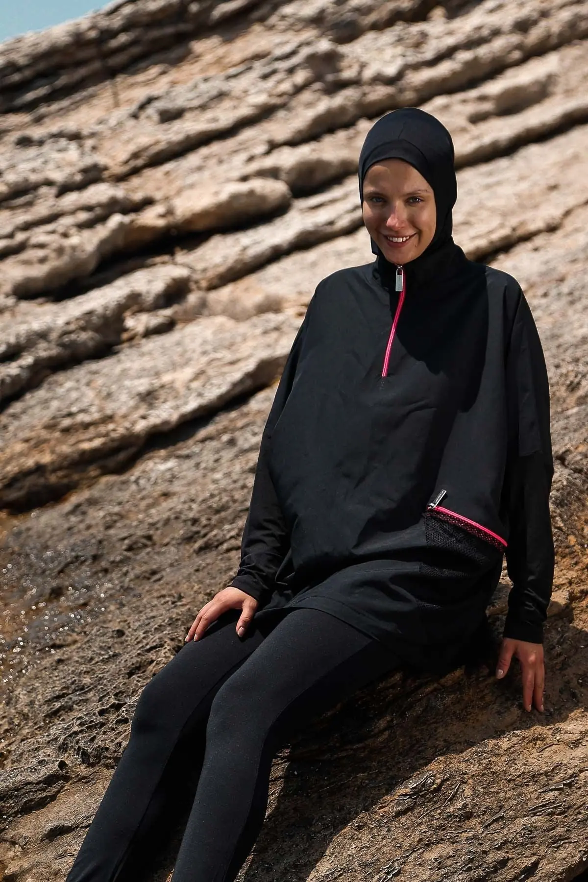 Woven Black Burkini Modest Swimwear M2275, photo 2