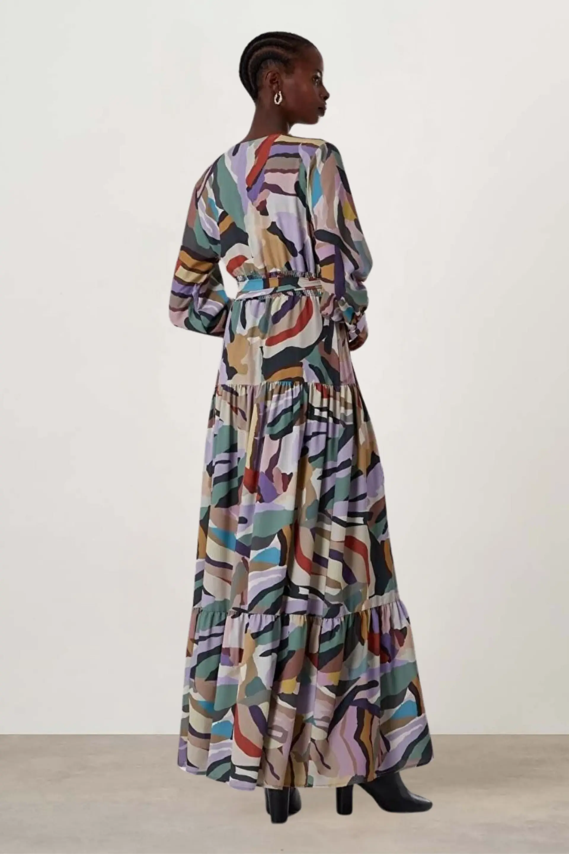 Mizalle Flowy Long Sleeve Maxi Dress, photo 2