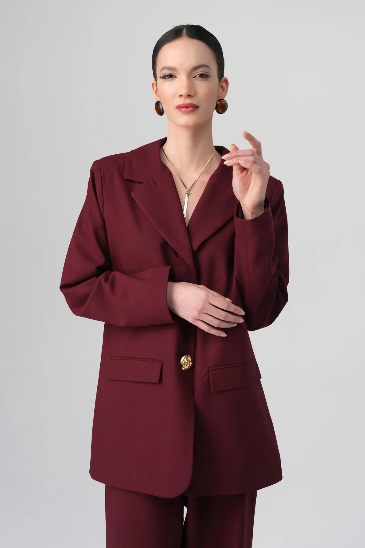 Aren Modal Suit Set – Bordeaux, photo 3