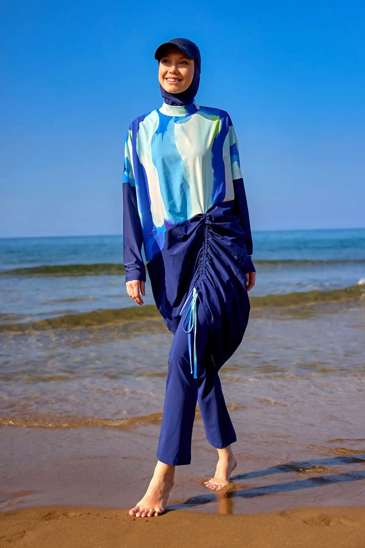 Navy Full Coverage Modest Swimwear Burkini Set M2513, photo 2