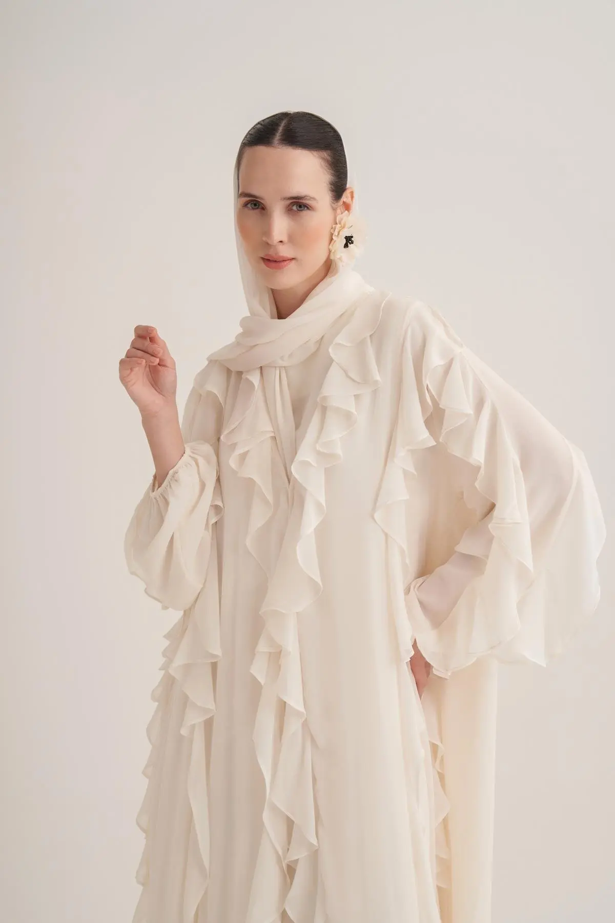 Lola Abaya & Scarf – Cream, photo 2