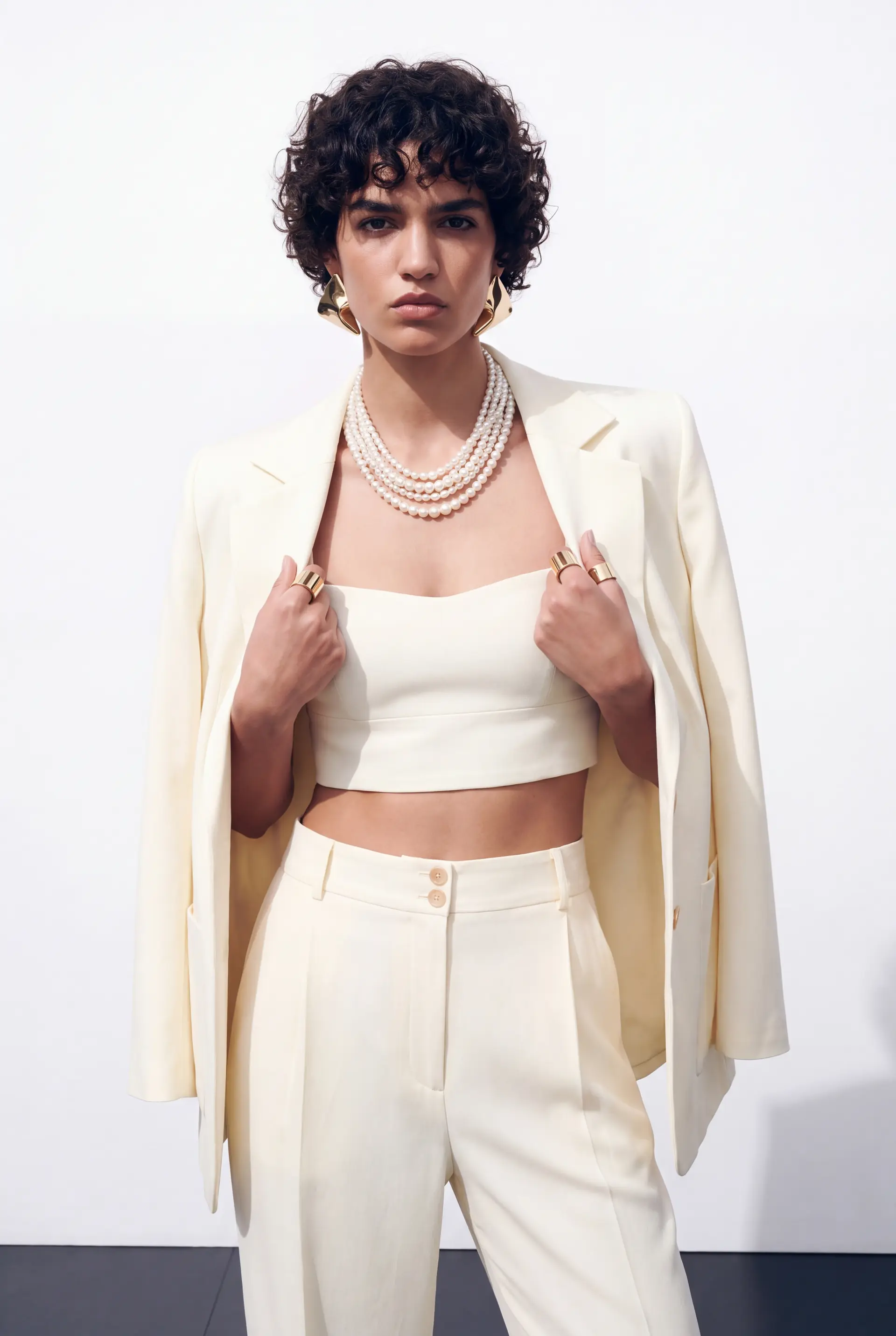 Marble Straight Cut Patterned Textured Jacket, photo 5