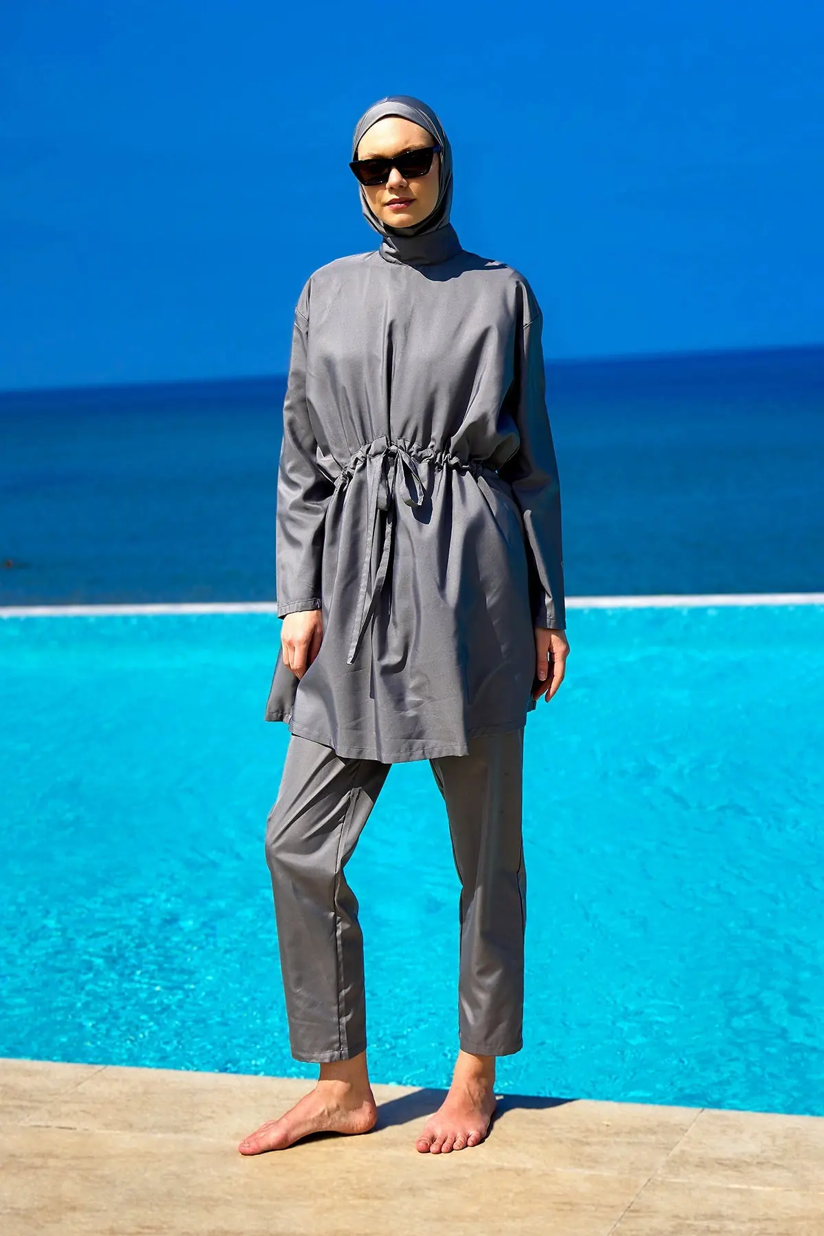 Andalus Full Coverage Burkini Set with Front Ruching A2502-4, photo 3