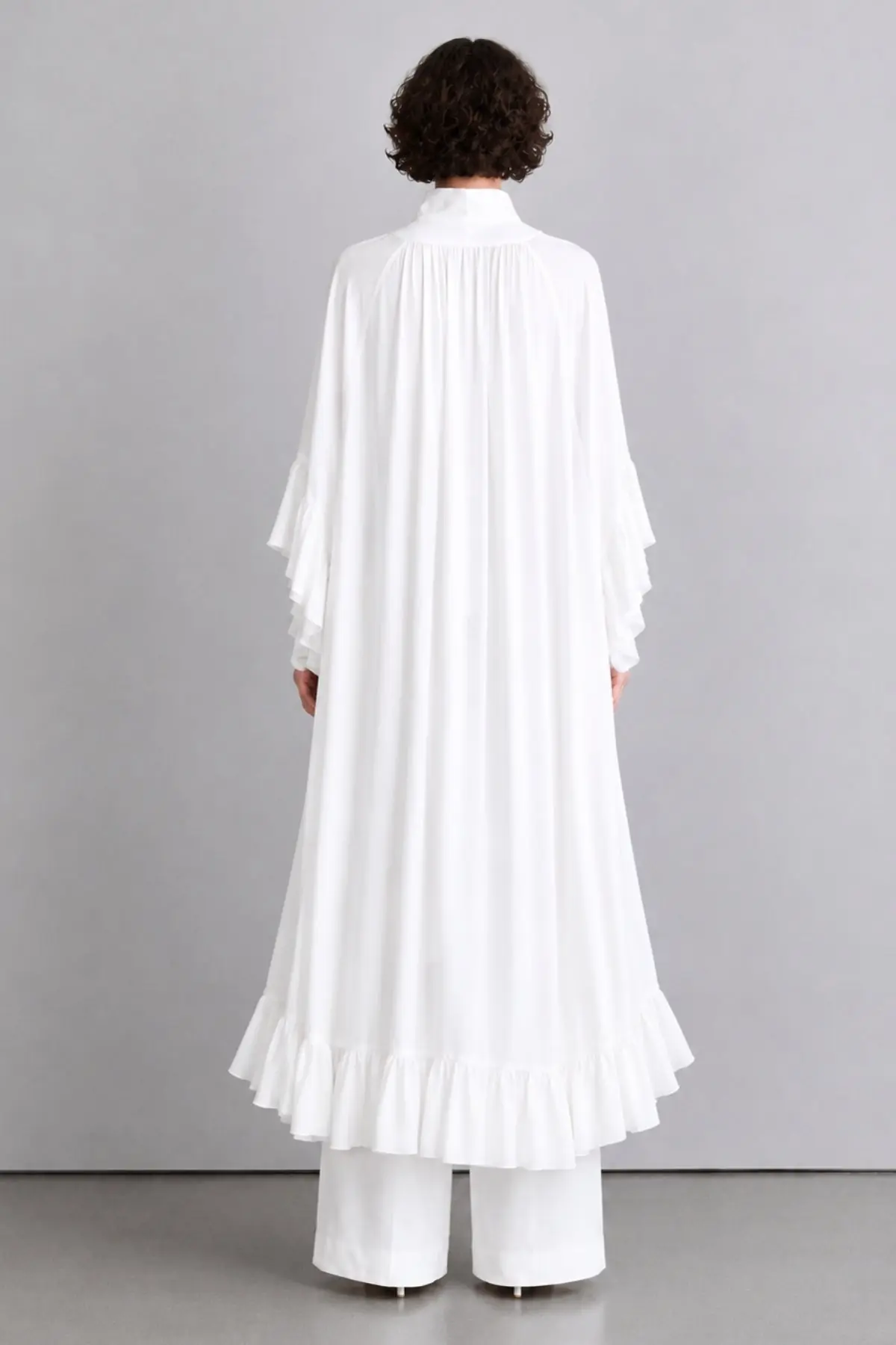 Maria Ruffle Detail Relaxed Tunic - Off-White, photo 2