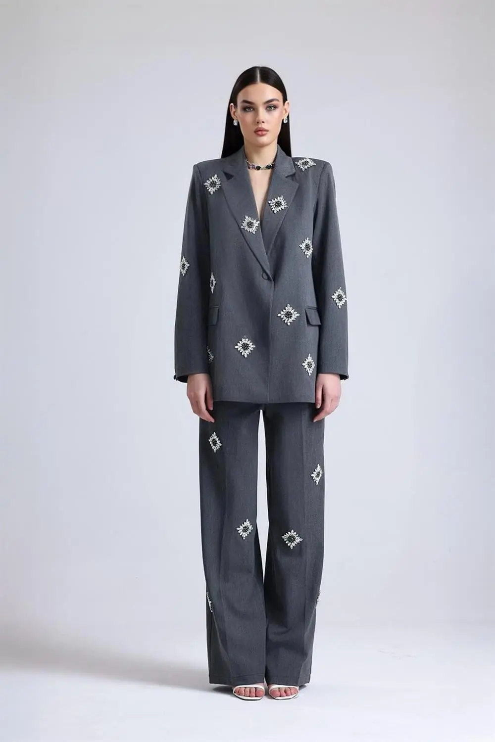 Neveus Embellished Set — Grey