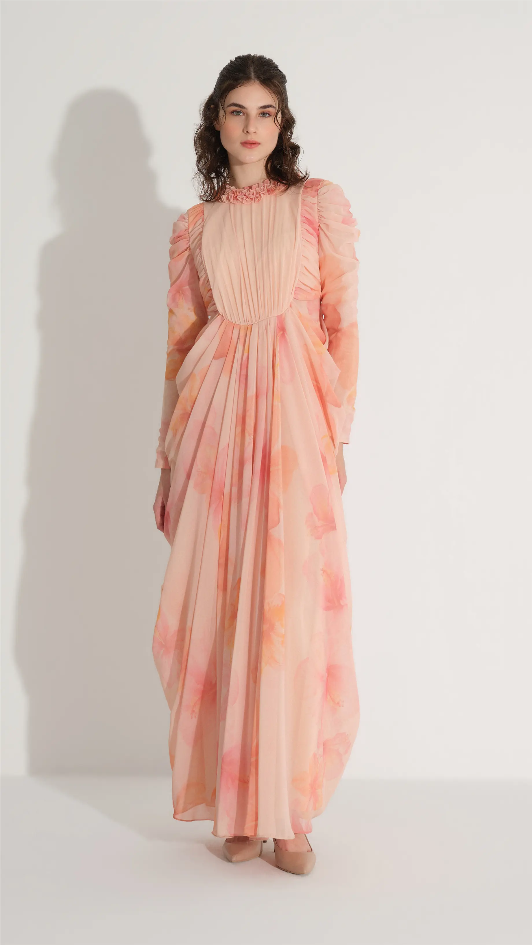 Ruched Detail Dress – Salmon