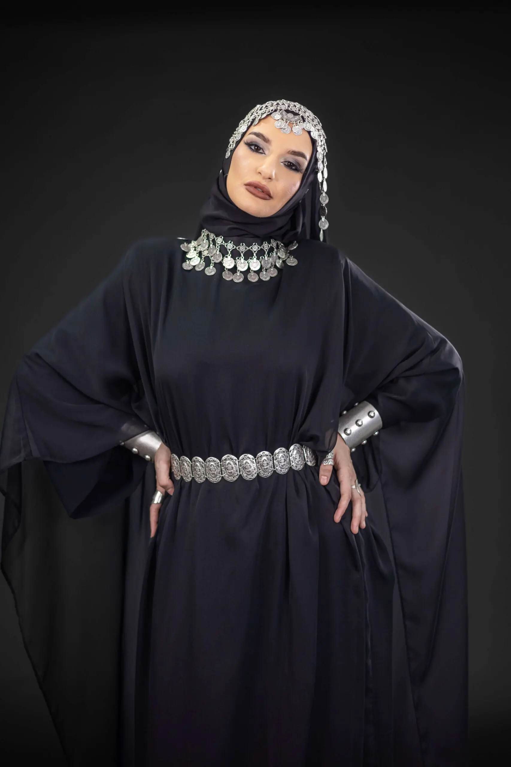 Grace Ethno Embellished Abaya – Black, photo 2