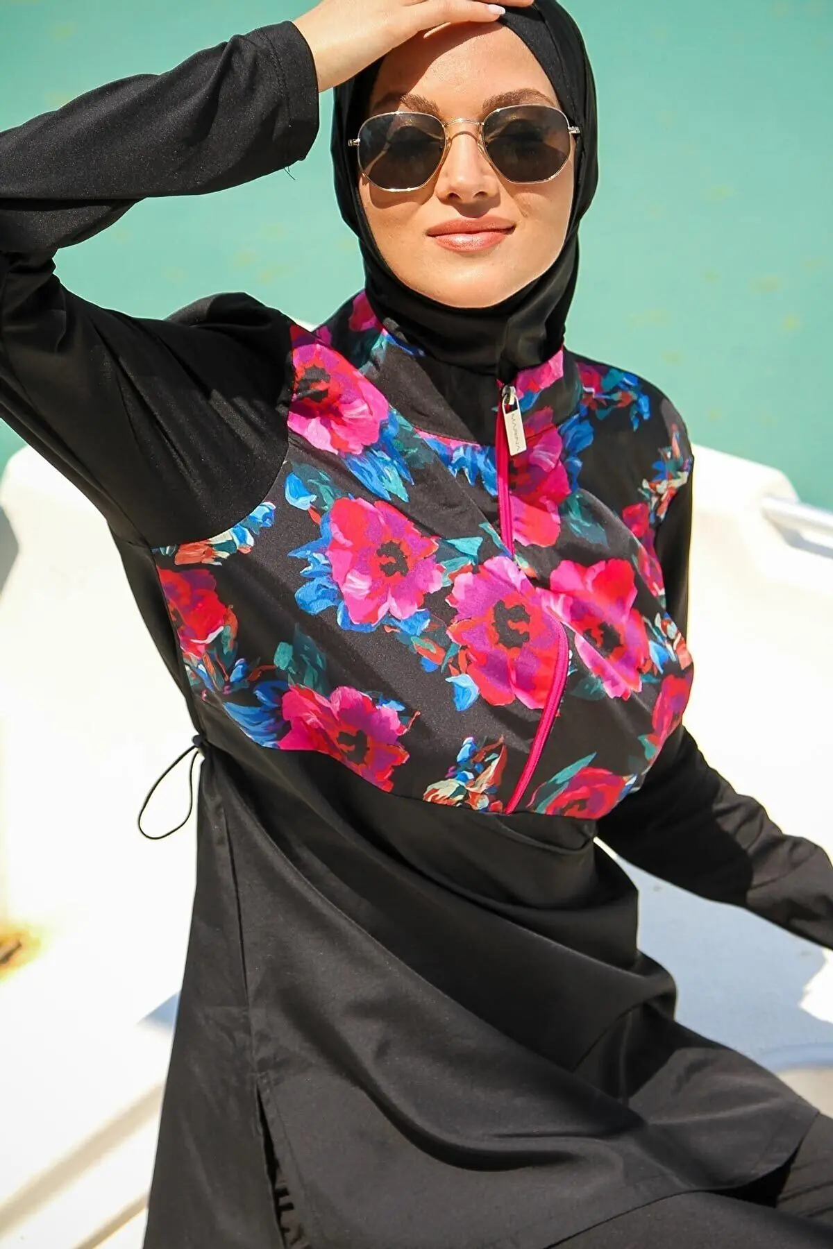 Woven Black Burkini Modest Swimwear M2268, photo 2