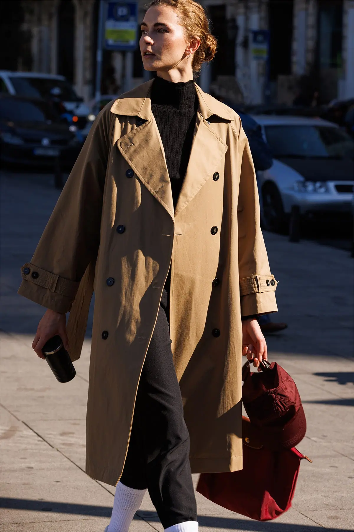 Çift Düğmeli Maxi Trençkot, photo 5