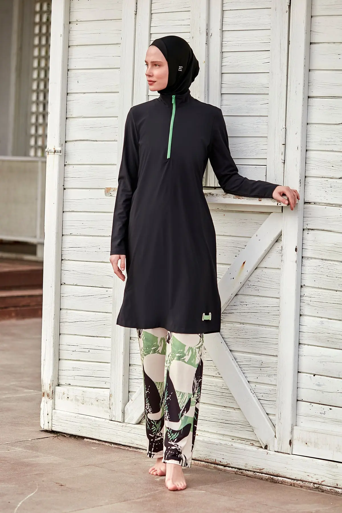 Woven Black Burkini Modest Swimwear M2425, photo 3
