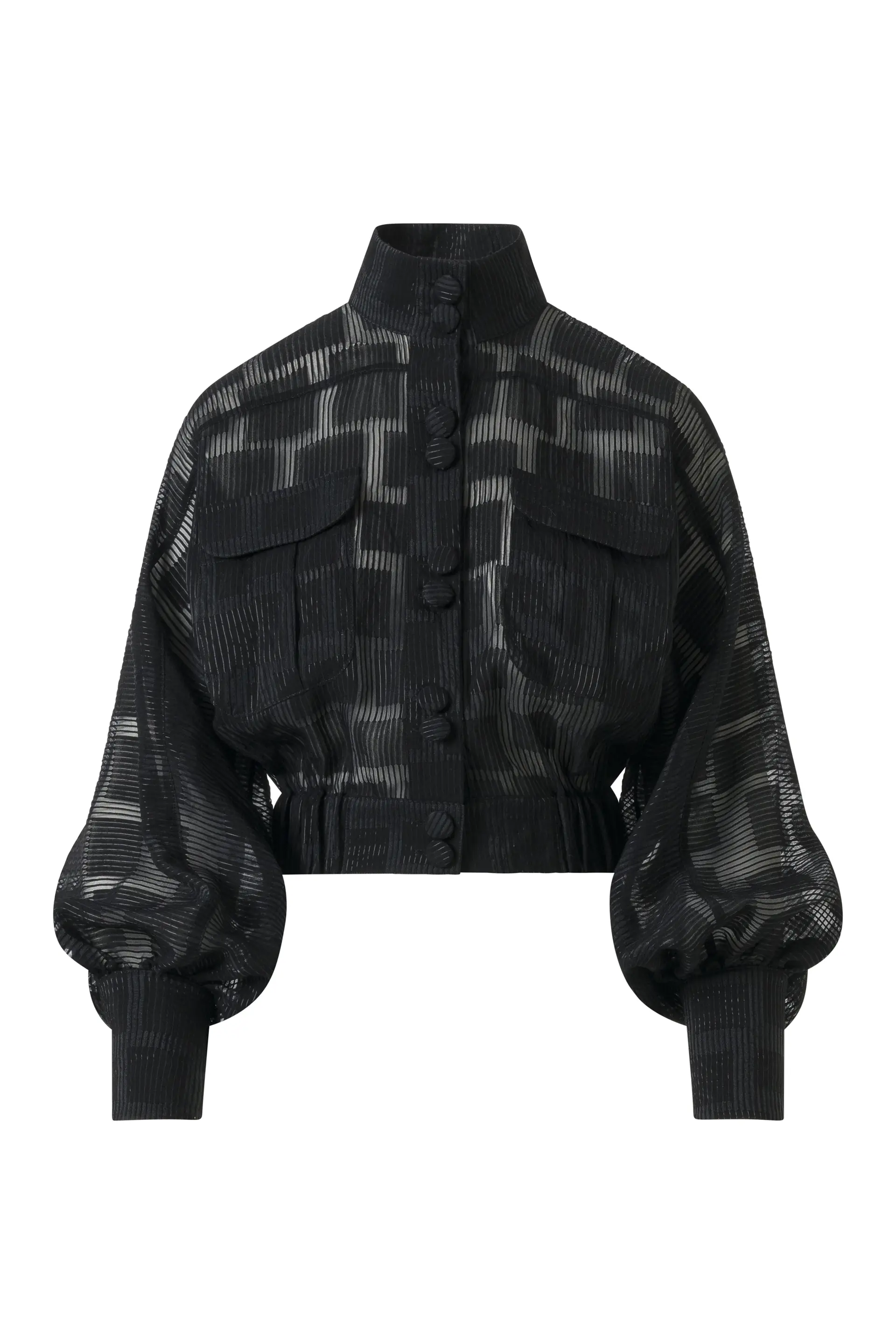 Violaine Blouse Transparent Checkered Texture, photo 2