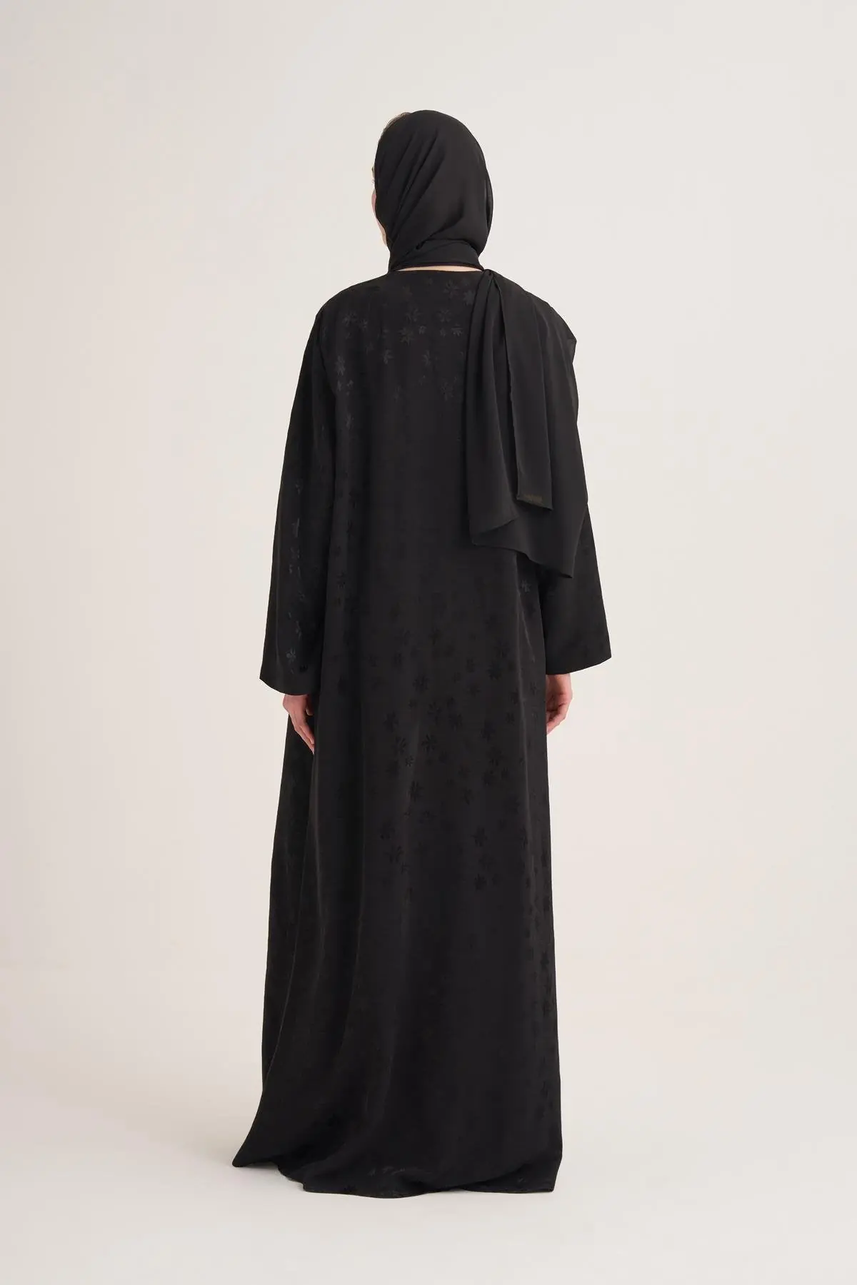 Mila Linen Abaya & Scarf – Black, photo 4