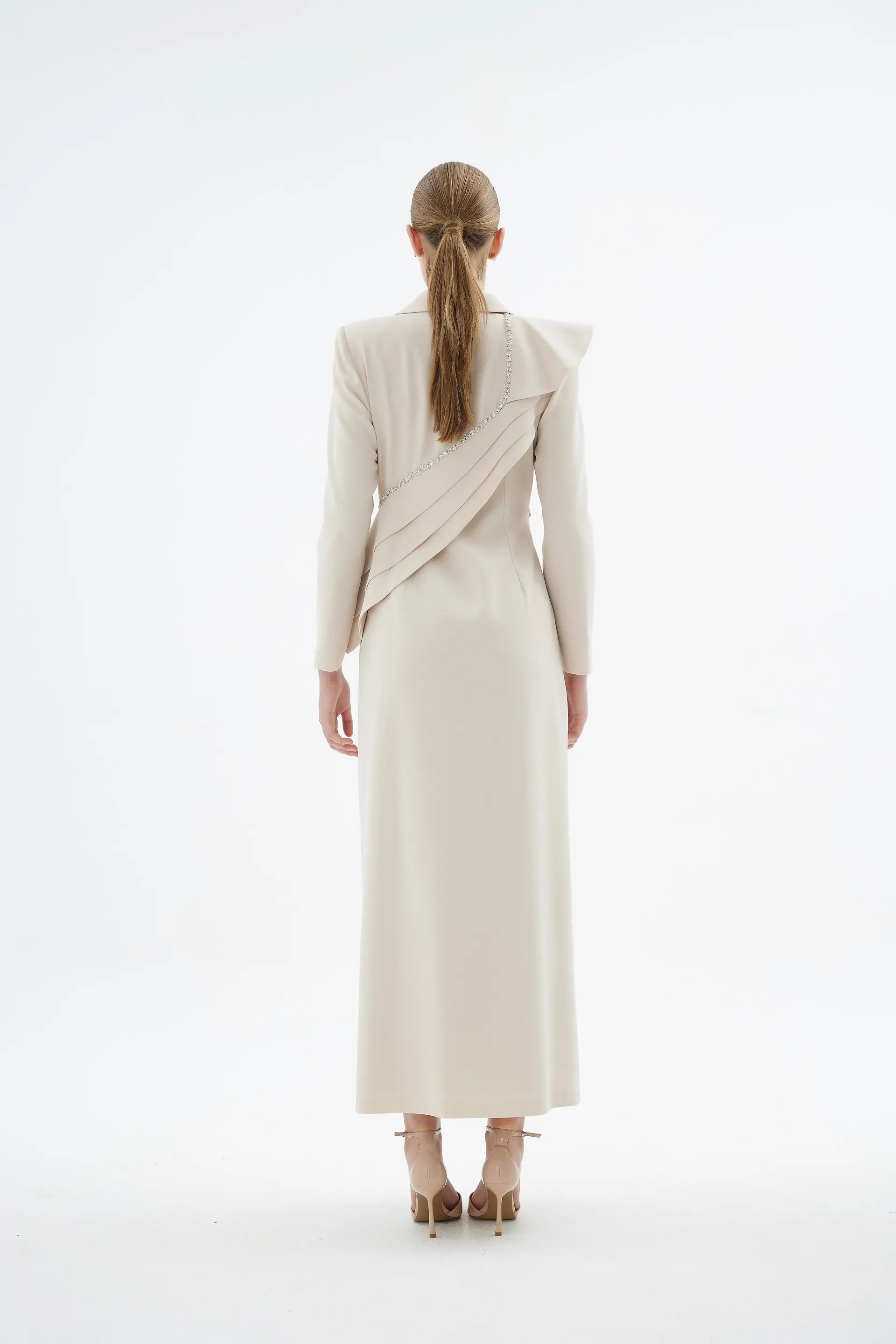 Liana Tailored Jacket Dress – Stone, photo 6