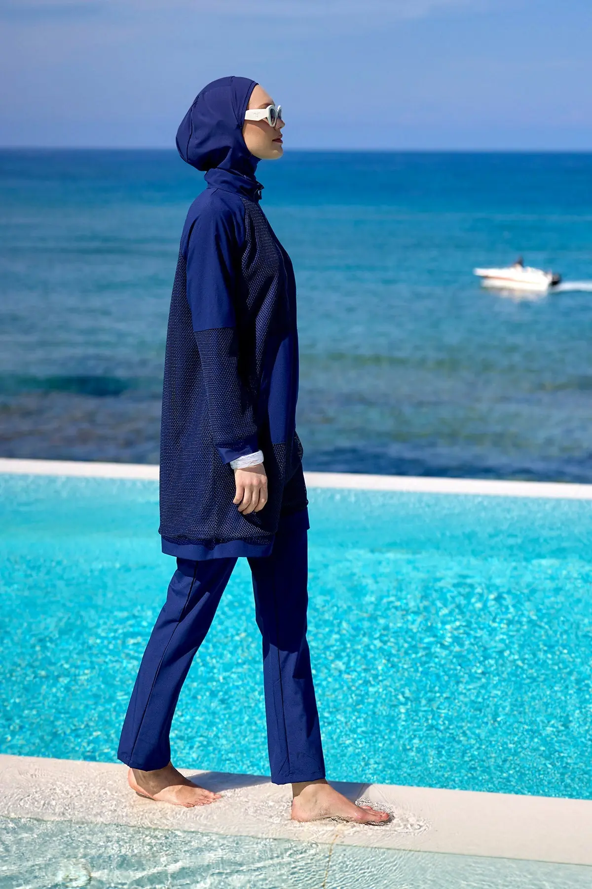 Navy Full Coverage Modest Swimwear Burkini Set M2534-2, photo 4