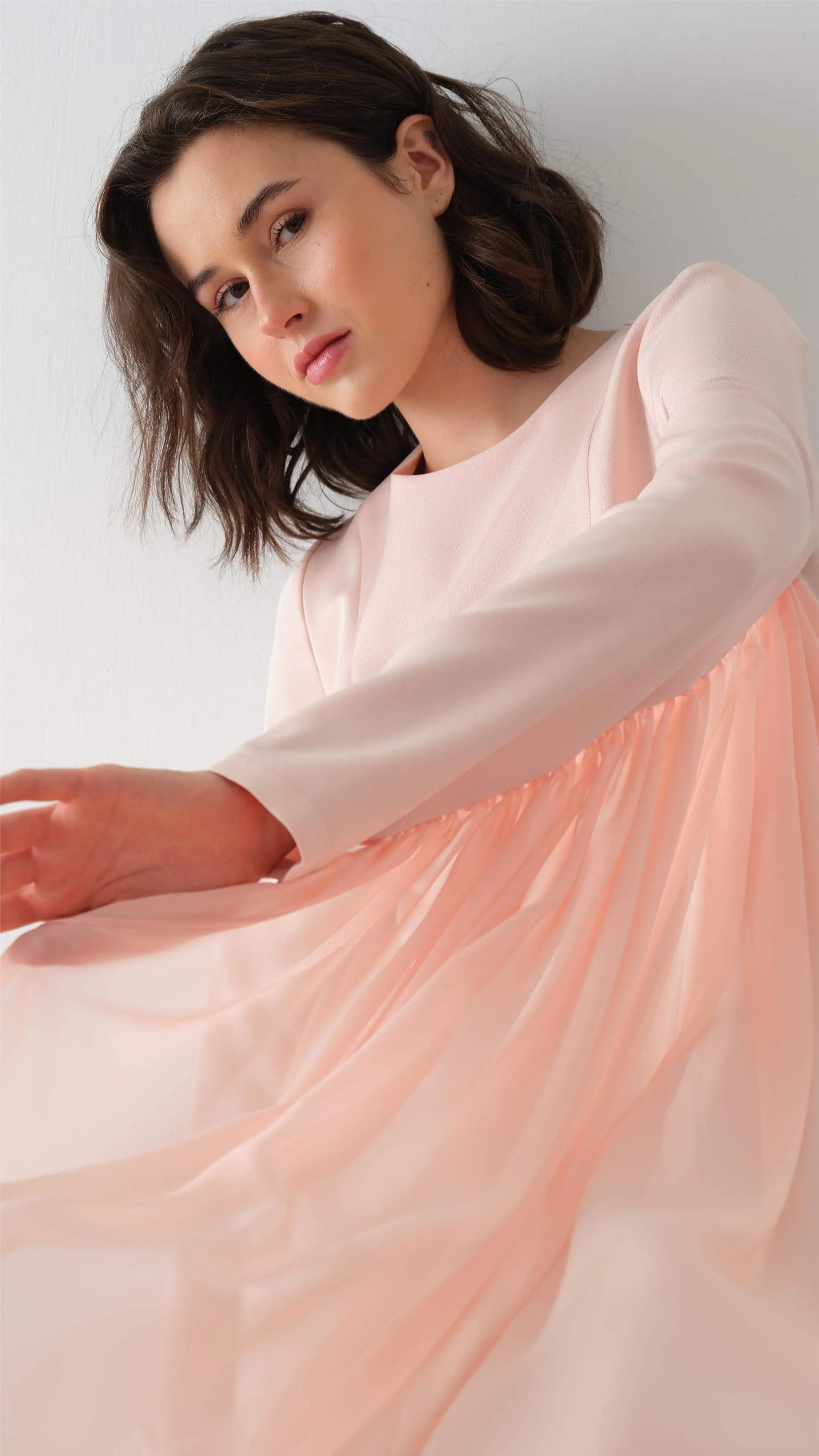 Cape Sleeve Detail Dress – Salmon, photo 3