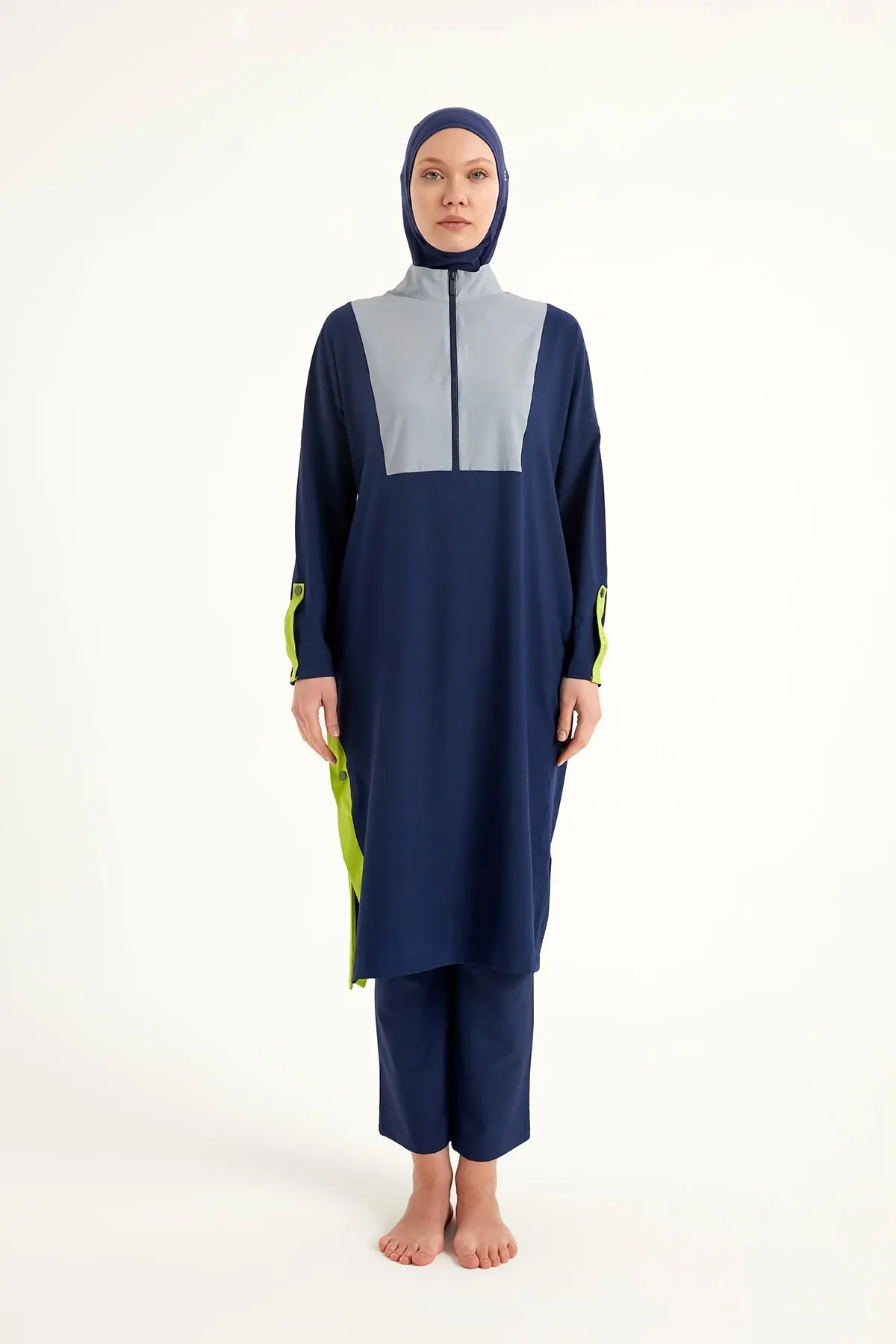 Full Coverage Modest Swimsuit Burkini - Navy, photo 6