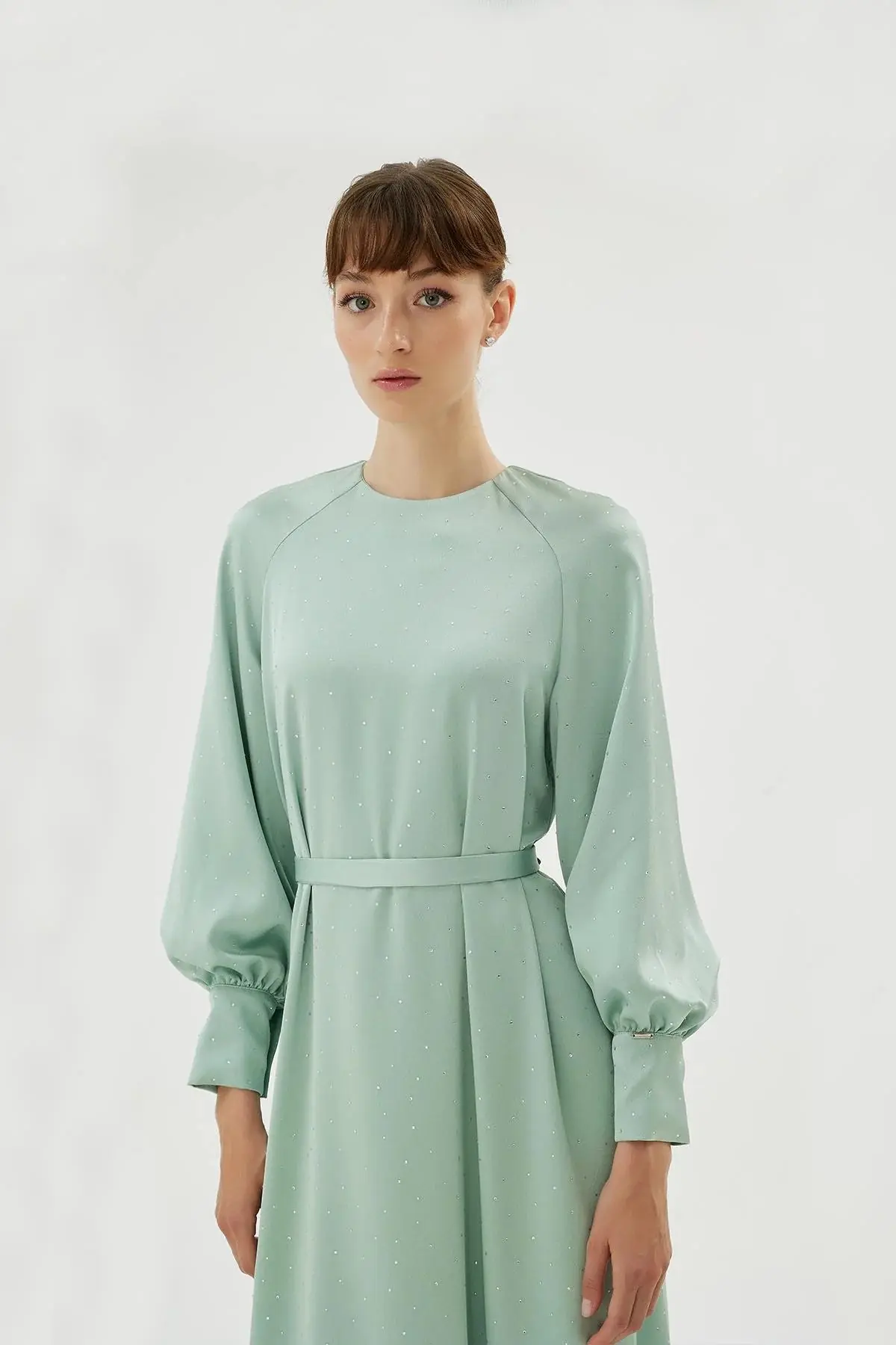 Eliza Embellished Dress – Light Green, photo 3