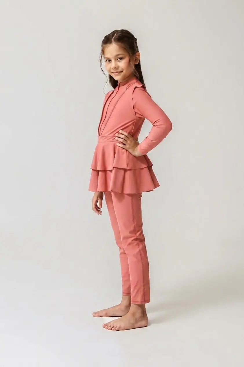 Serena Kids Two Piece Swimwear - Coral, photo 2