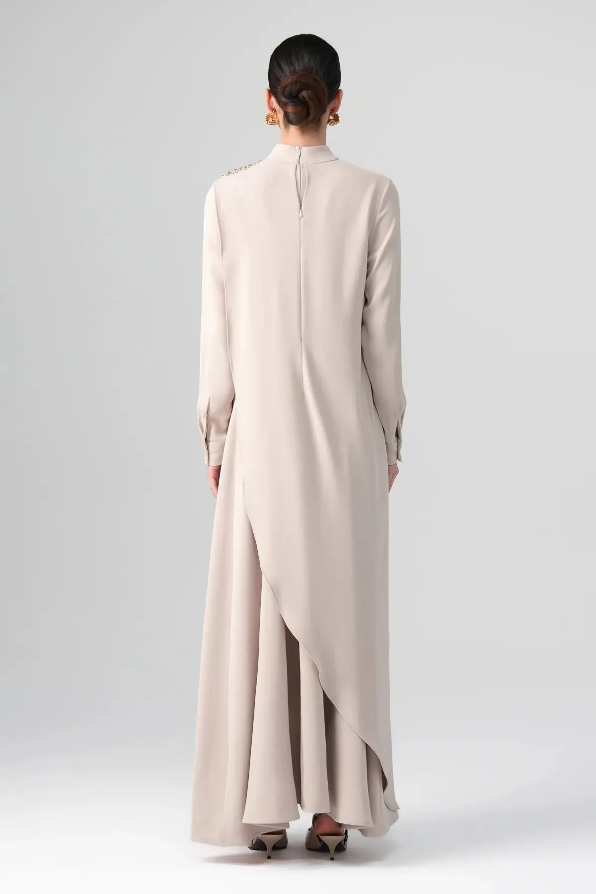 Arvella Draped Maxi Dress – Cream, photo 7