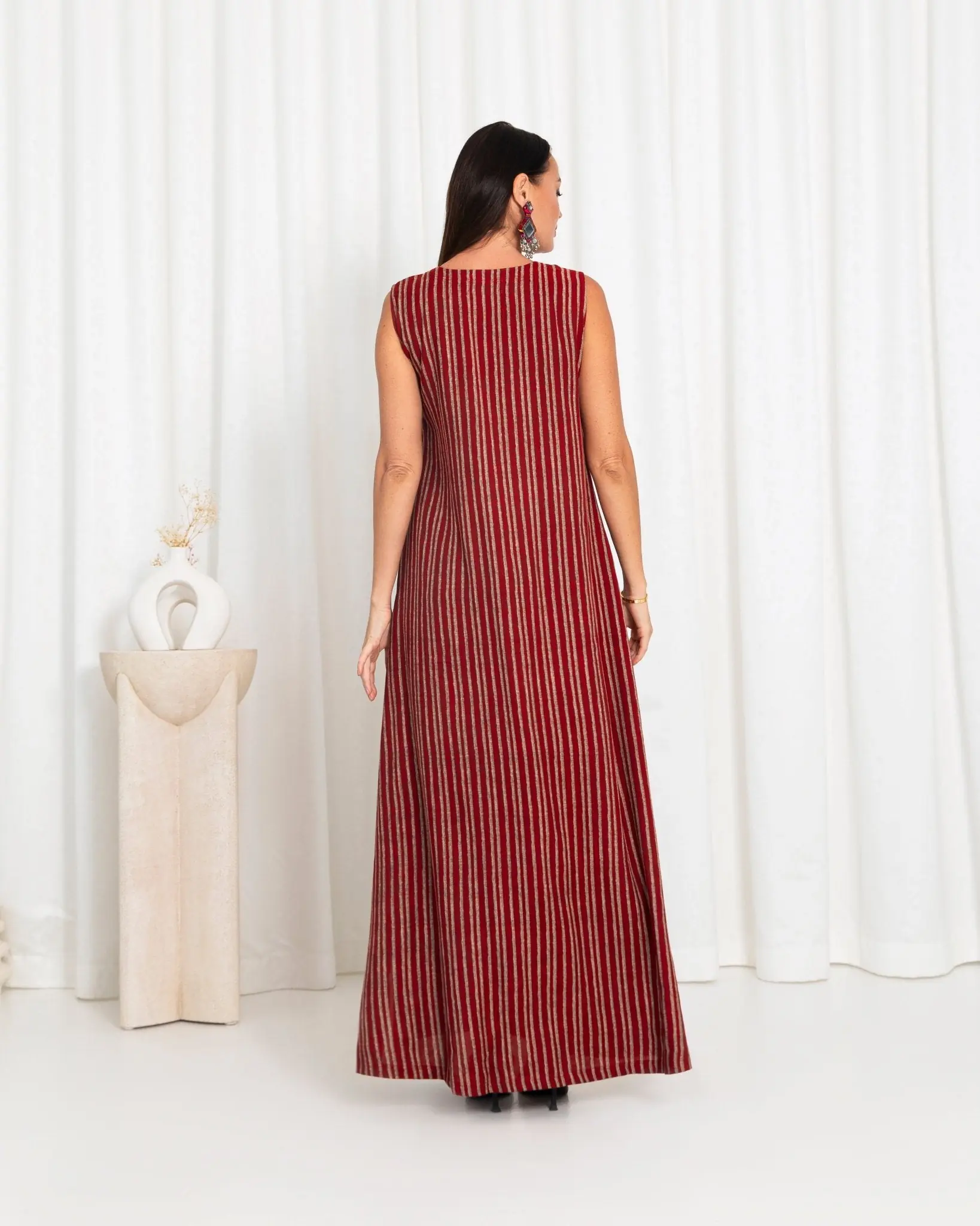 Maroon Stripe Dress, photo 3