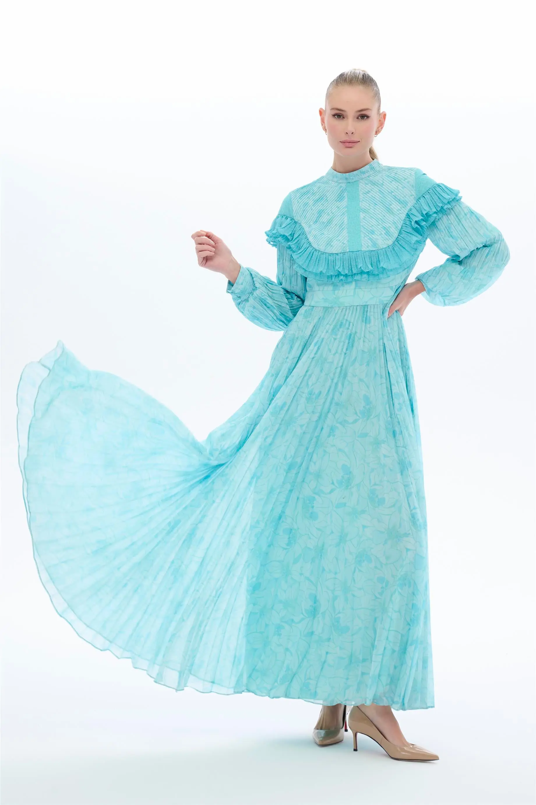 Printed Plata Dress in Blue, photo 5