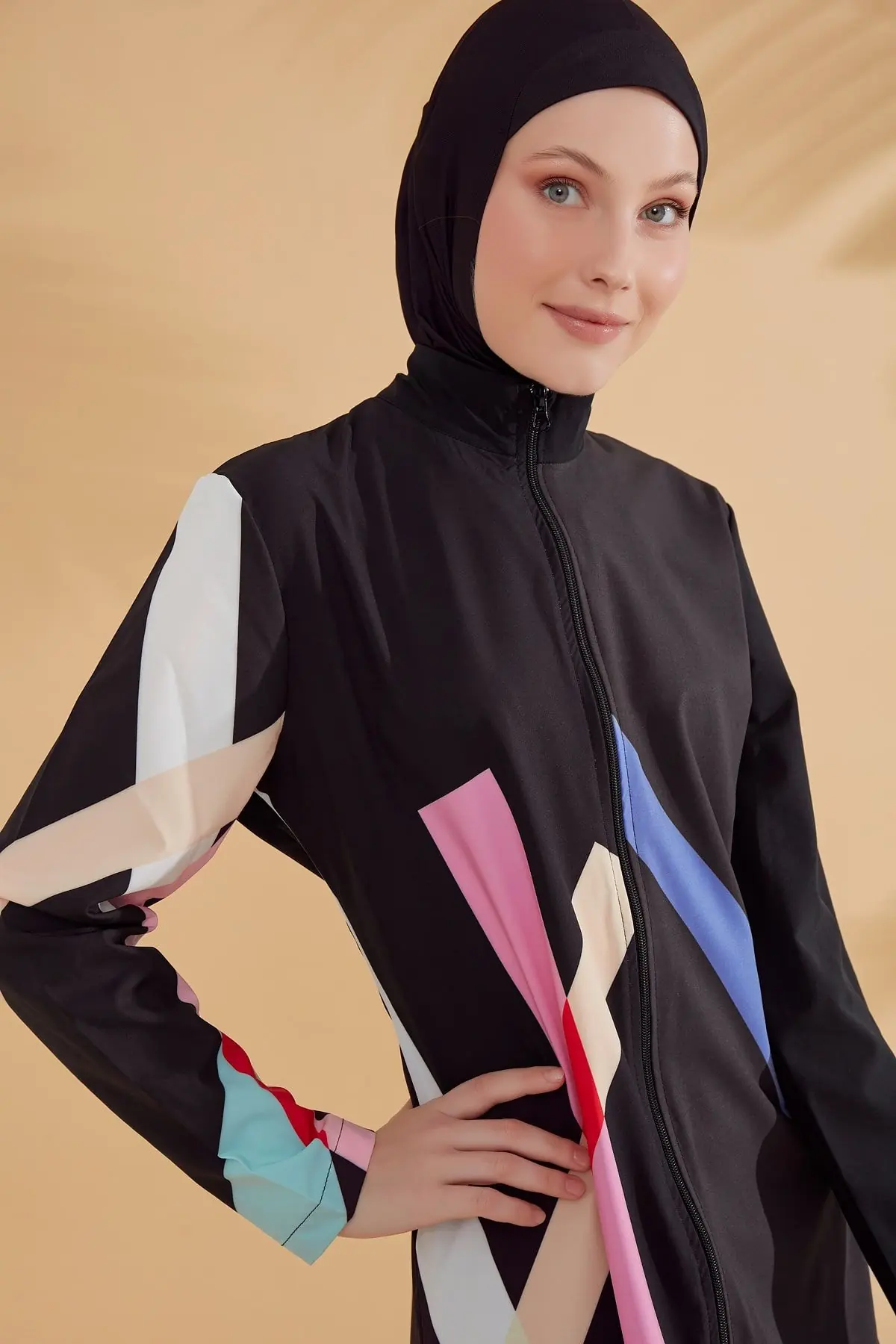 Woven Black Burkini Modest Swimwear M2310, photo 5