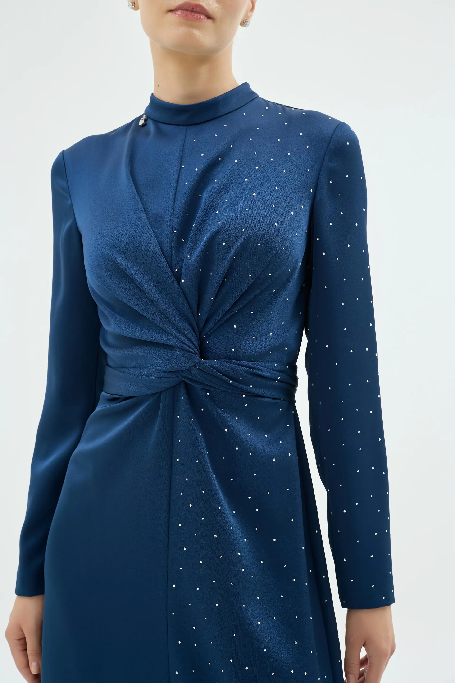 Umberto Crystal Dress – Navy, photo 2