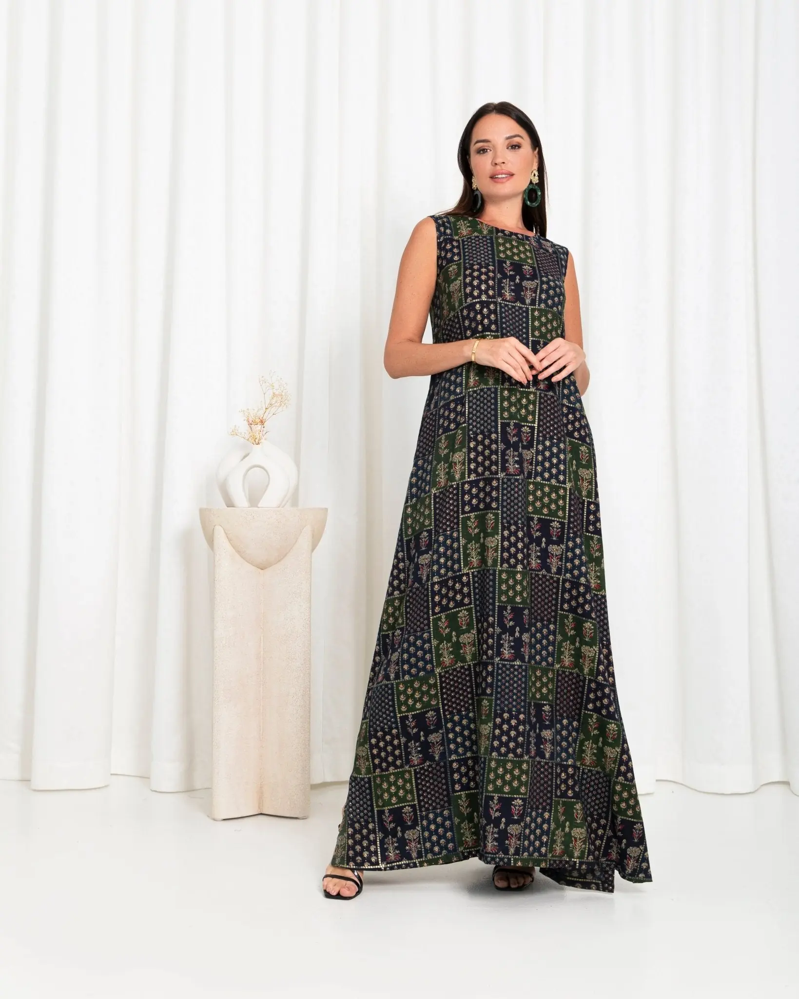 Green Floral Check Dress, photo 2