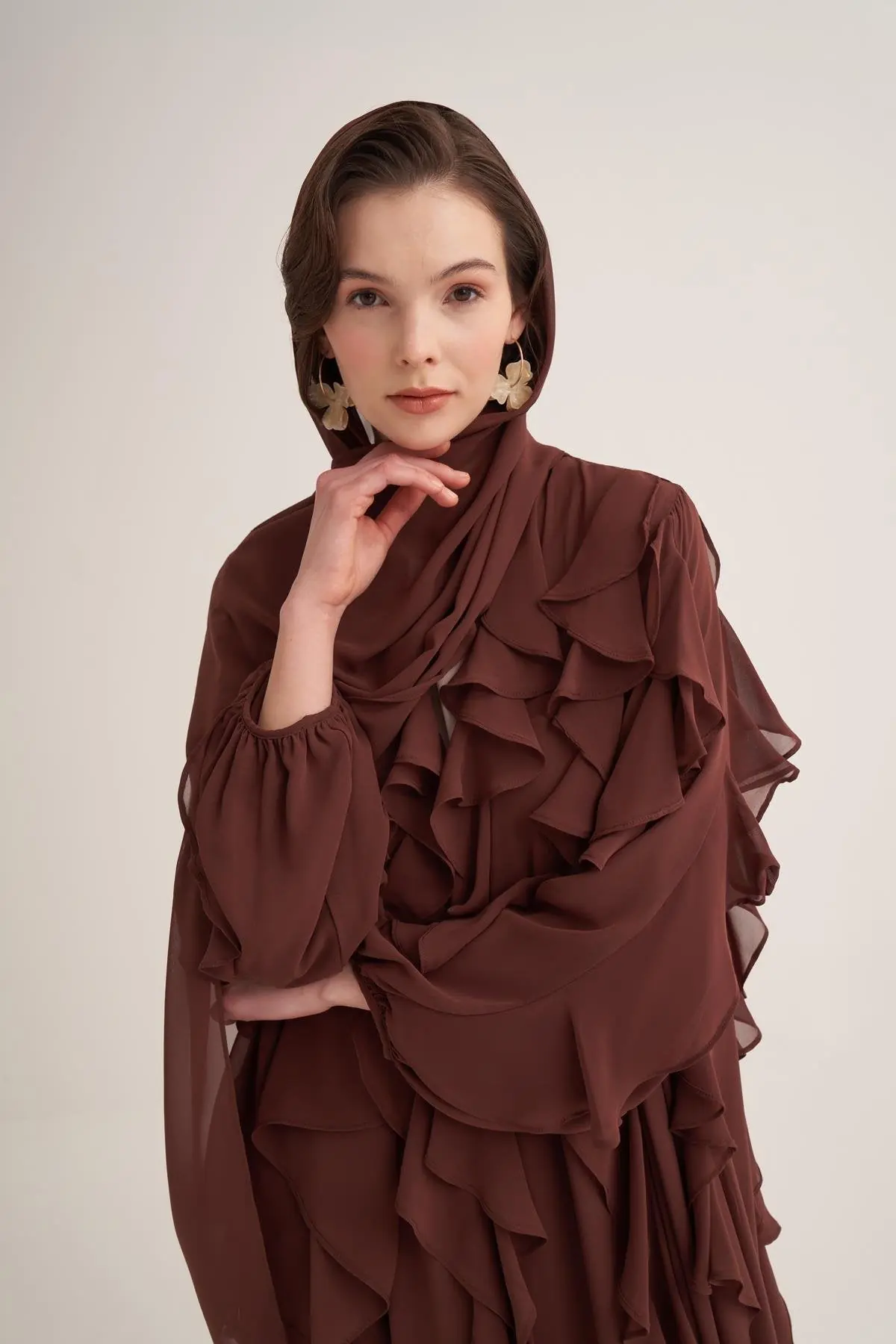 Lola Abaya & Scarf – Brown, photo 2
