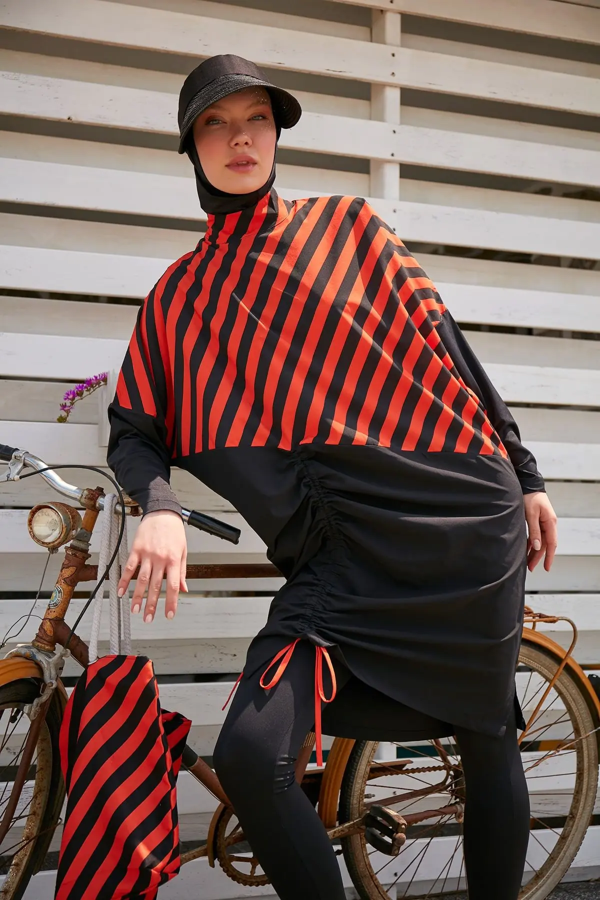 Woven Black Burkini Modest Swimwear M2307, photo 2