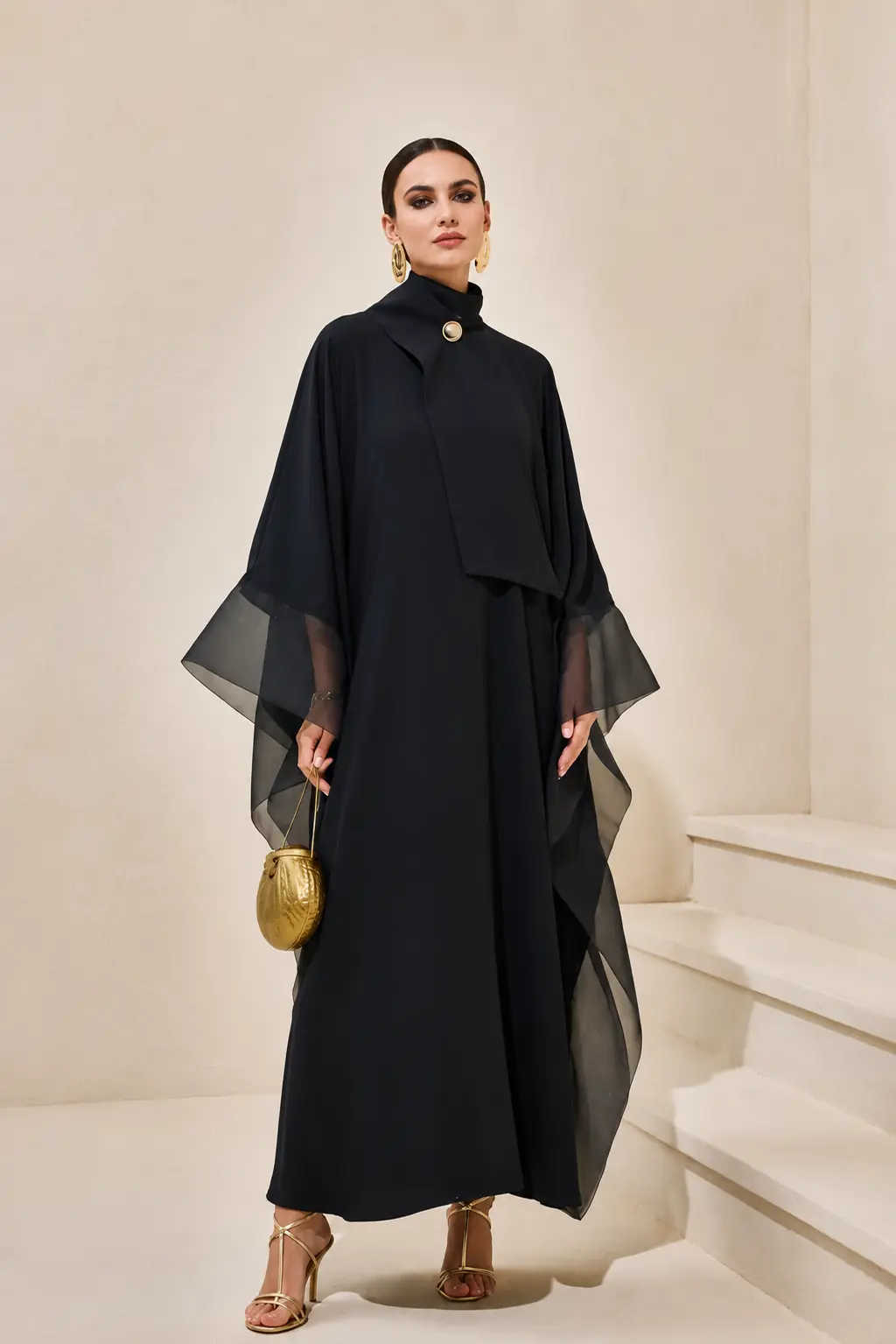 Essa Kaftan Dress – Black